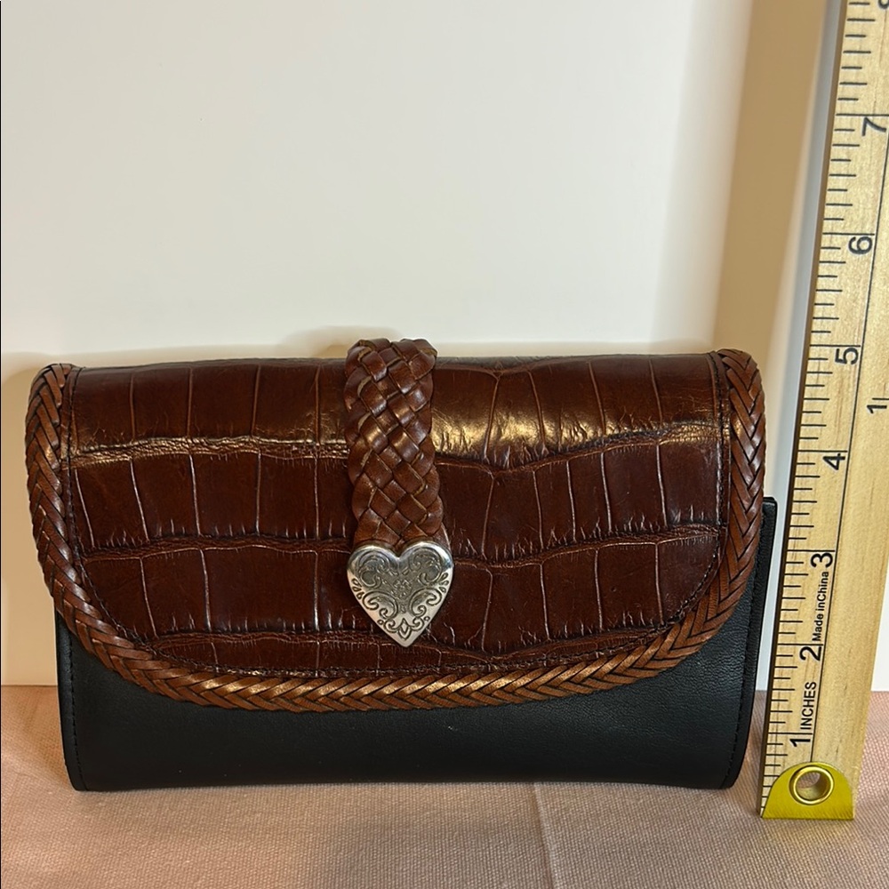 Brighton Brown and Black Crocodile Textured Wallet - Picture 8 of 8